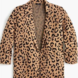 J Crew Leopard Print Blazer XL